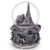 QTKJ Paris Snow Musical Globe with Color Changing LED Lights Eiffel Tower Snow Globe with Merry-go-Round Base 100mm 6 Tall Souvenirs Collection  Silver