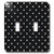 3dRose LSP_55656_2 Black and White Polka Dots-Whimsical Art Double Toggle Switch