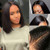 BLISSHAIR Short Bob Wigs 2x6 Lace Closure Wigs Straight Human Hair Wigs For Black Women Brazilian Hair Lace Front wigs 150 Density Pre Plucked with Bady Hair10 Inch