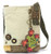 Chala Womens Canvas Patch Crossbody Handbag Frog - Sand