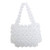 Women Beaded Bag Handmade Transparent Acrylic Handbags Weave Crystal Pearl Tote Bags Evening Bag Clutch Clear Purse Transparent