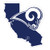 Siskiyou NFL Los Angeles Rams Home State 11" Magnet, 11"