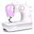 Sewing Machine Household Beginner Sewing Machine with 12 Built-in Stitches 2 Speeds and Foot Pedal Mini Portable Multi-Function Sewing Machine