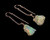 Natural Raw Opal Threader Earring In 14K Rose Gold Plated 925 Sterling Silver For Women Personalized Gifts_