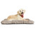 Furhaven Pet Dog Bed Kennel Pad - Reversible Terry and Suede Crate or Kennel Mat Tufted Pillow Cushion Pet Bed for Dogs and Cats Clay Small