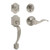 Single Cylinder HandleSet with Lever Door Handle for Entrance and Front Door Single Cylinder Deadbolt Handle Set Satin Nickel Finish Style A
