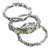 Carolyn Pollack Sterling Silver Green Peridot Gemstone Stackable Set of 3 Rings Size 6