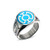 DC Comics Blue Lantern Corps Stainless Steel Blue Enamel Hope Ring - Size 12