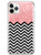 Coolwee Bling Case for iPhone 11 Pro Max Slim Fit Chevron Stripes Clear Design Glitter Sparkle Thin Bumper Glossy Finish Soft TPU Women Girls Protective Cover for Apple iPhone 11 Pro Max Pink Cute