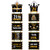 Opopark Happy Birthday Sign Crown Birthday Party Banner Decoration Door Porch Sign Hanging Vertical Paper Door Banners Birthday Party Wall Decoration 21th