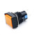 Baomain 16mm Push Button Switch Momentary Rectangular Cap LED Lamp Orange Light DC 24V SPDT 5 Pin 3 Pack