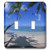 3dRose lsp-84733-2 Beach with Palm Shadow Na04 Dpb0003 Douglas Peebles Double Toggle Switch