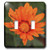 3dRose lsp-48784-2 Orange Flower Toggle Switch