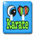 3dRose lsp-106223-2 Bright Eye Heart I Love Karate Double Toggle Switch