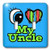 3dRose lsp-106321-2 Bright Eye Heart I Love My Uncle Double Toggle Switch Multicolored