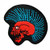 HHO Skull Punk Rock Patch Punk Skull Biker red Blue Patch DIY Applique Embroidered Sew Iron on Patch Skull Logo Halloween Iron On Patch Sew Iron on Kids Craft Patch for Bags Jackets Jeans Clothes