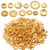BronaGrand 100 GramAbout 170-300pcs Spacer Beads Jewelry Bead Charm Spacers Alloy Spacer Beads for Jewelry Making DIY Bracelets Necklace and CraftingGold