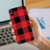 for iPhone 11 Pro Case Soft Silicone Gel Rubber Bumper Case Red and Black Buffalo Plaid Decorative Xmas New Year Holiday Pattern Shockproof TPU Case Cover for Phone