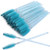 200 Disposable Eyelash Brush Mascara Wands Spoolies for Eye Lashes Extension Eyebrow and Makeup Light Blue