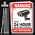 2 Pack No Trespassing Signs Private Property 24 Hour Video Surveillance Sign 7x10 Corrugated Plastic Security Signs for Home and Business