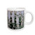 3dRose Weathered White Picket Garden Fence with Daisies and Vines Ceramic Mug 11-Ounce