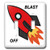 3dRose lsp-43709-2 Red Blast Off Rocket Toggle Switch
