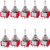 Willwin 10pcs Mts-203 6 Pin ON-Off-ON 6 mm Thread DPDT Locking Mini Toggle Switch AC 120V 5A Red