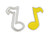 Eighth Note Music Cookie Cutter - LARGE - 4 Inches