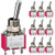 DIYhz Toggle Switch AC 5A125V 3A250V 3 Pin Terminals OnOn 2 Position DPDT Toggle Switch Mini Miniature Toggle Switch Car Dash Dashboard 10Pcs