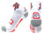 NCAA Ohio State Buckeyes Mens Brutus Quarter Socks WhiteScarletGrayBlack