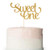 1st Birthday Gold Cake Topper - Glitter Sweet One Cake Topper for Photo Booth Props Single-Sided First Anniversary Party Shower Cake Smash Decorating
