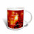 3dRose 220974_2""Print Of Script G On Black White Chevron Stripes" Ceramic Mug 15 oz