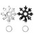 18-in-1 Snowflake Multi Tool 2Pack Stainless Steel Multitool Wrench Bottle Opener Tools Flat Cross Screwdriver Kit Outdoor Durable and Portable?Great Gift for Mens Silver and Black