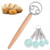 Danish Dough Whisk Stainless Steel Dutch Dough Bread Whisks Kitchen Mixer Blender with a Measuring Spoon for Pastry or Pizza Dough Baking