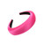 Satin Padded Headbands for Women Solid Plastic Thick Hair Hoop Girls Sponge Non-slip Hairbands Hair Accessories Light red