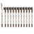 Ownest 12 Pcs Eyebrow Pencil SetWaterproof Long Lasting Eyebrow Pen Slim Eyebrow Pen MakeupDouble-end Design Natural Looking Automatic Eyebrow Makeup-Light Brown