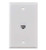Ethernet Wall Plate HTTX White 1-Port CAT6 Wall Plate with Removable FF RJ45 Punch Down Keystone Jack Inserts 2-Pack