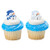 DecoPac Christmas - Blue Snowman Cupcake Rings - 24 Count