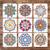 9 Pack Large Reusable Stencil Mandala Stencil Laser Cut Painting Template for Floor Wall Tile Fabric Furniture Stencils Painting 12x12 Inch