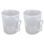 Othmro Measuring Cup 1000ml Plastic Graduated Beaker Transparent with Handle for Lab Kitchen Liquids 2pcs