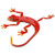 IMIKEYA Metal Gecko Wall Decor Outdoor Gecko Wall Art Sculpture Hanging 3D Gecko Metal Art for Porch Home Patio Lawn Red