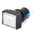 Baomain 16mm Push Button Switch Latching Rectangular Cap LED Lamp White Light DC 12V SPDT 5 Pin 5 Pack
