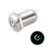 uxcell Latching Metal Push Button Switch Flat Head 12mm Mounting Dia 1NO 3-6V Green LED Light