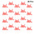 Amosfun 20PCS Merry Christmas Cake Toppers Glitter Cupcake Toppers Antler Cake Picks Insertion Xmas Party Decoration Supplies