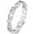 BORUO 925 Sterling Silver Ring Celtic Knot Heart High Polish Tarnish Resistant Eternity Wedding Band Stackable Ring Size 5