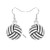 MANZHEN Clear Crystal Volleyball Player Sports Fan Dangle Earrings Fashion Jewelry Silver