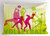 Lunarable Volleyball Pillow Sham Girl Silhouettes Playing Volleyball Various Positions with Halftone Background Decorative Standard Size Printed Pillowcase 26 X 20 Green Pink