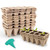 GROWNEER 12 Packs Peat Pots Seed Starter Trays 120 Cells Biodegradable Seedling Pots Germination Trays Organic Plant Starter Kit with 15 Pcs Plant Labels
