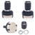 3pcs RS26 4P3T 4 Pole Position 3 Selectable Band Rotary Channel Selector Switch Single Deck Rotary Switch Band Selector  3pcs knob