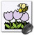 3dRose LLC 8 x 8 x 0.25 Inches Flowers N Bee 4 Kids Pattern Mouse Pad (mp_50889_1)